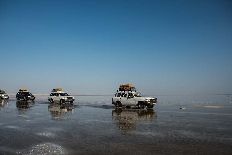 The only way to enter the Danakil desert